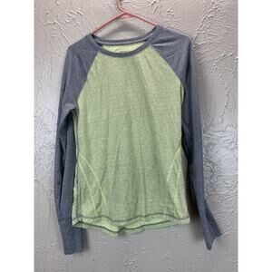 Tek Gear Women’s Long Sleeved Drytek Shirts Jersey Yellow Gray Size Medium‎